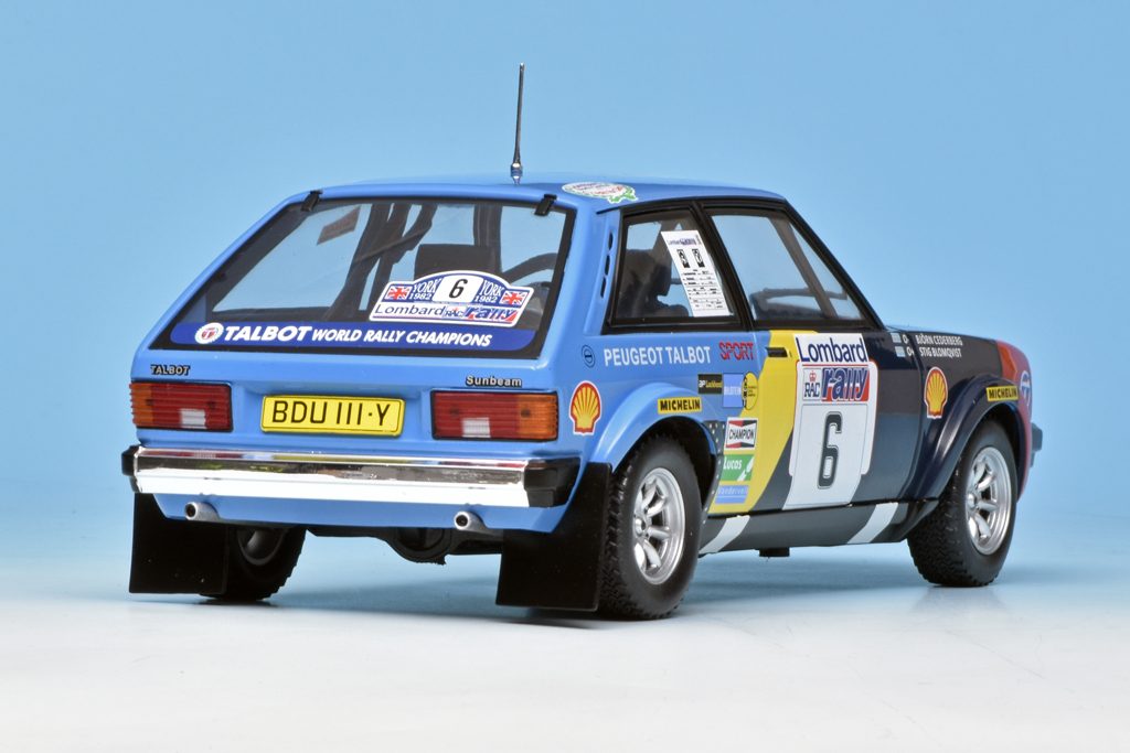 118 Ixo Talbot Sunbeam Lotus RAC rally (1982) Blomquist+Cederberg achter