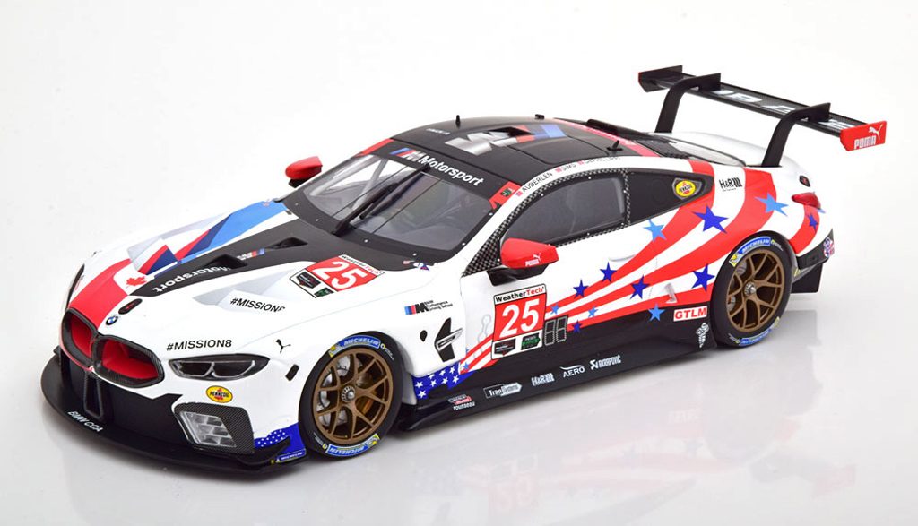 118 Minichamps BMW M8 GTE 6h Watkins Glen (2018) Philip+Auberlein+Sims