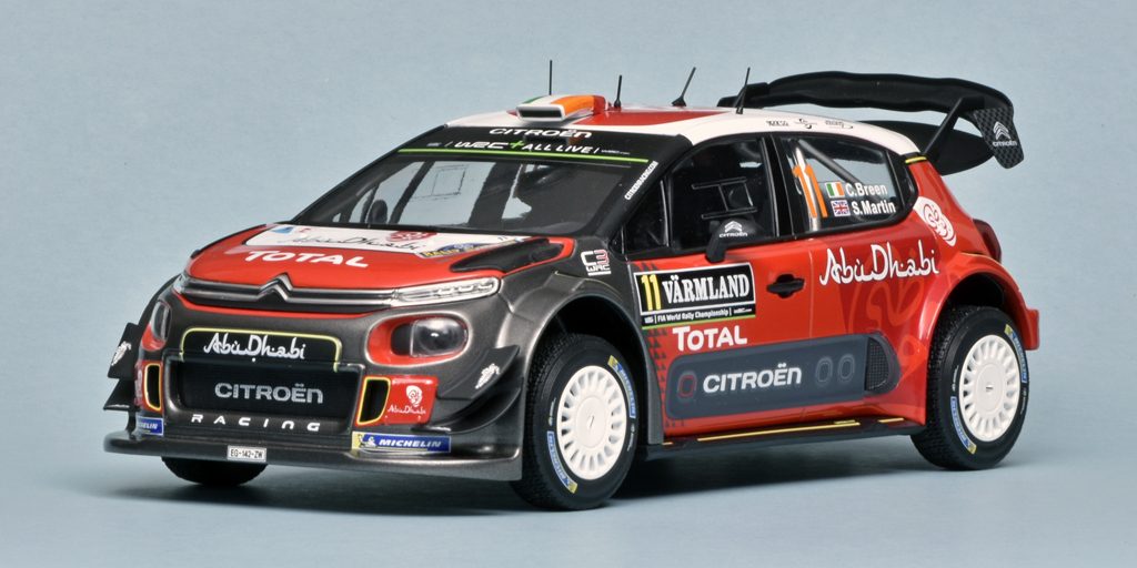 118 Norev Citroën C3 WRC 2018 Breen+Martin