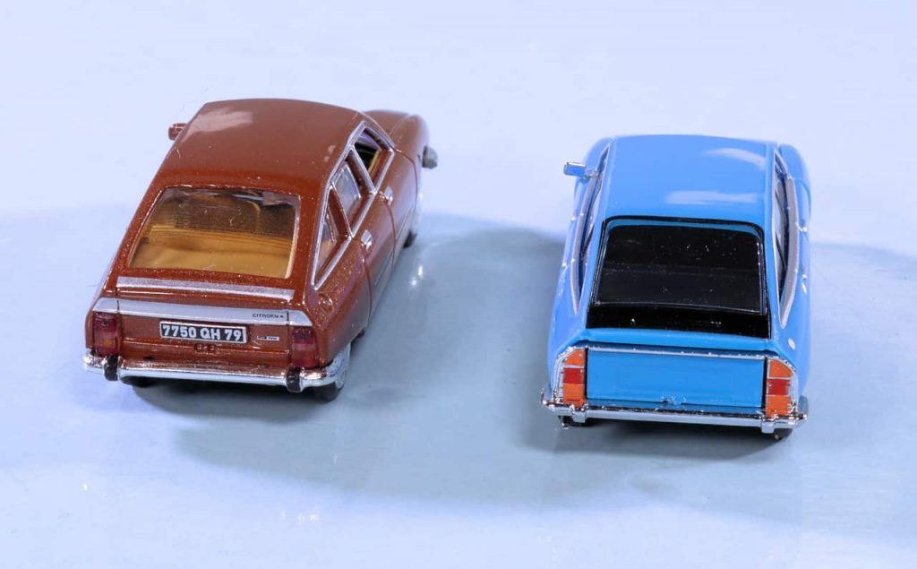 187 Herpa Citroën GS blauw met Norev achter