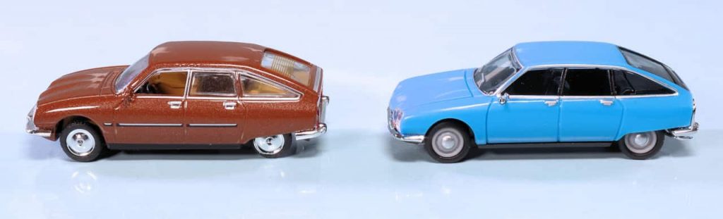 187 Herpa Citroën GS blauw met Norevopzij