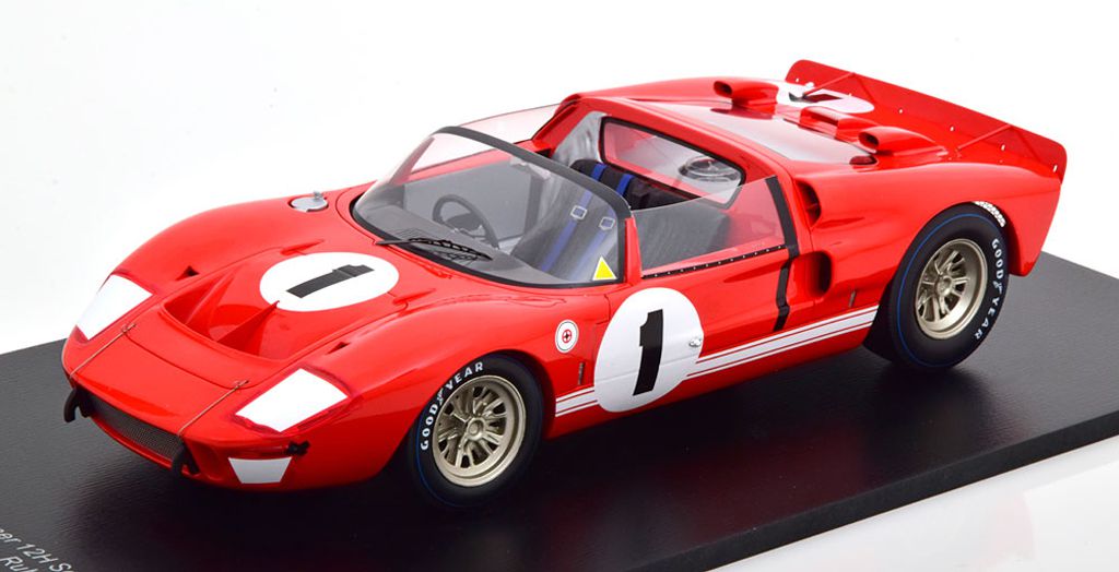 118 Spark Ford GT40 X-1 Winnaar 12h Sebring (1966) Miles+Ruby