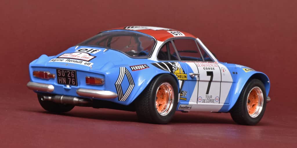 118 Ixo Alpine Renault A110 1800 Tour de Corse (1973) Thérier+Callewaert achter