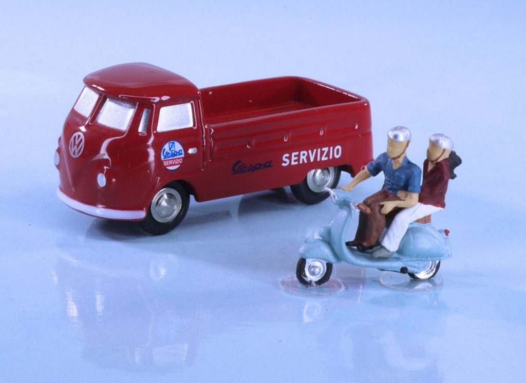 187 Schuco Piccolo Volkswagen T1 Pickup met Noch-figuurtje