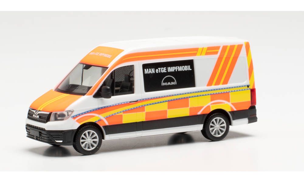 187 Herpa MAN eTGE Impfmobil Munchen