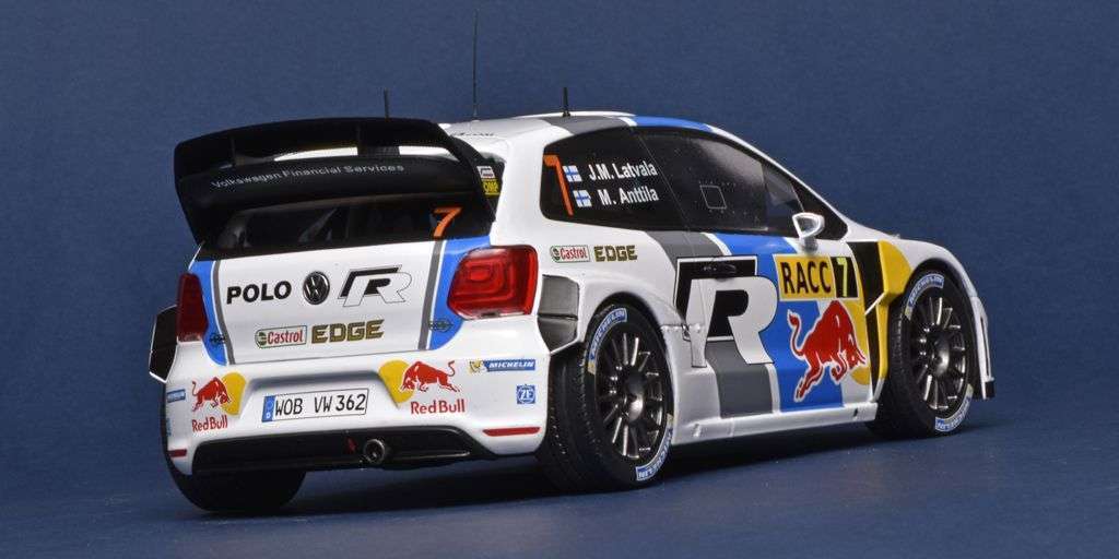 118 Ixo Volkswagen Polo R WRC Rally Catalunya 2013 achter 118 Ixo Volkswagen Polo R WRC Rally Catalunya 2013 achter