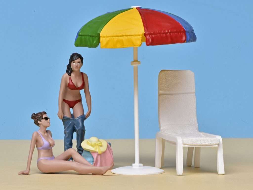 18American Diorama Bathing beautys parasol ed