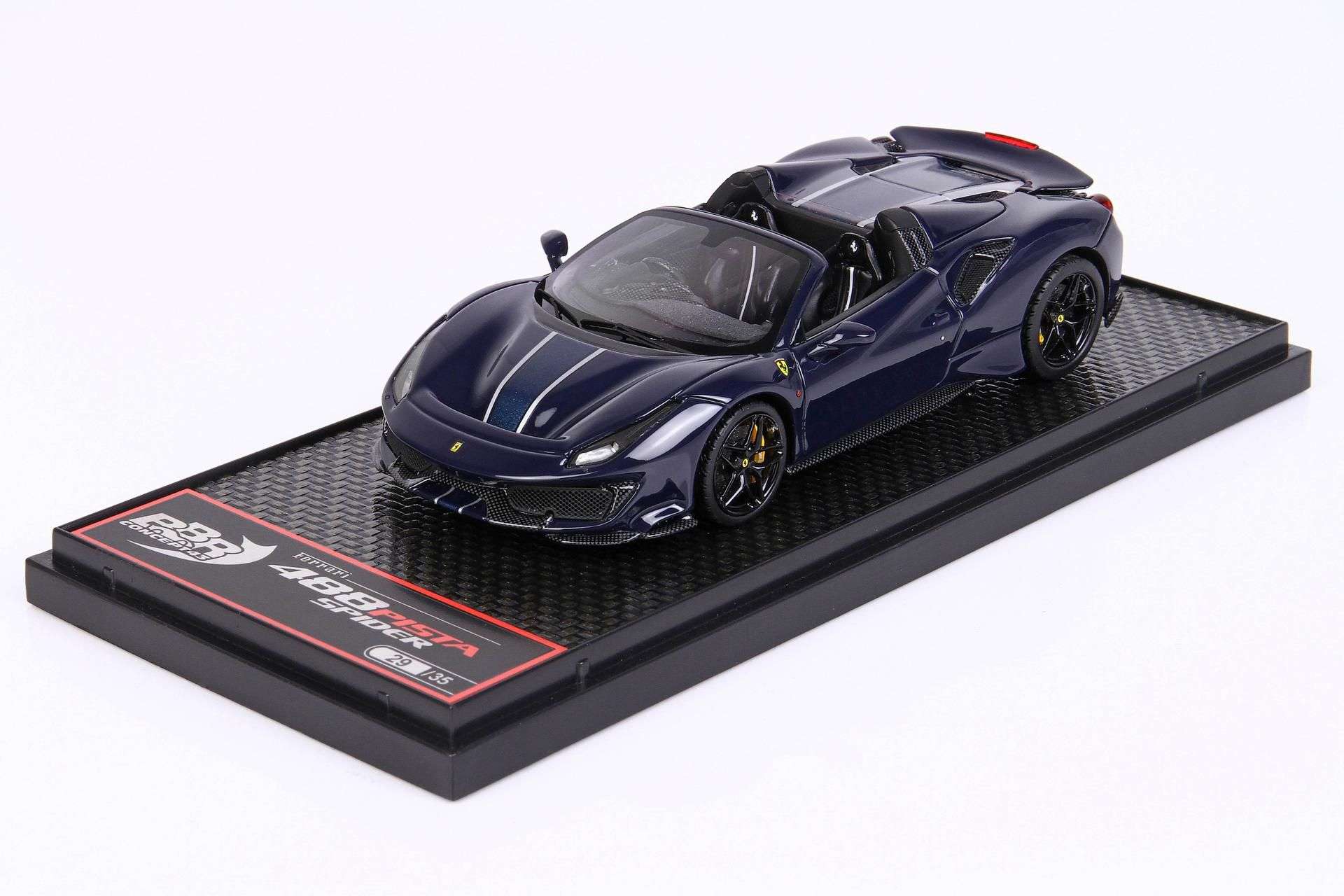 43BBR RGM Ferrari488PistaSpiderRHD BluePozzi CAR77C 1 43BBR RGM Ferrari488PistaSpiderRHD BluePozzi CAR77C 1