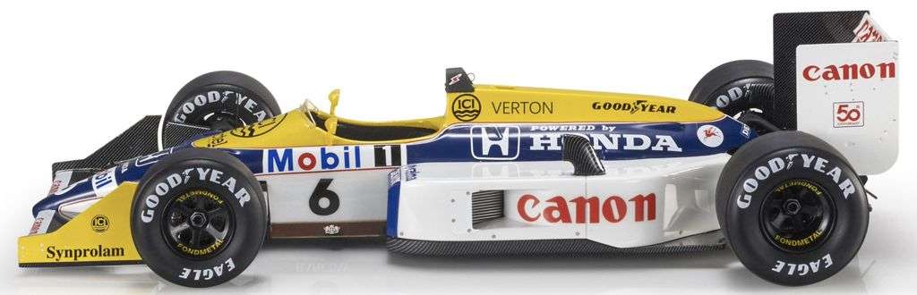 118 GP Replicas Williams Honda FW11B 1987 Piquet zijaanzicht 118 GP Replicas Williams Honda FW11B 1987 Piquet zijaanzicht