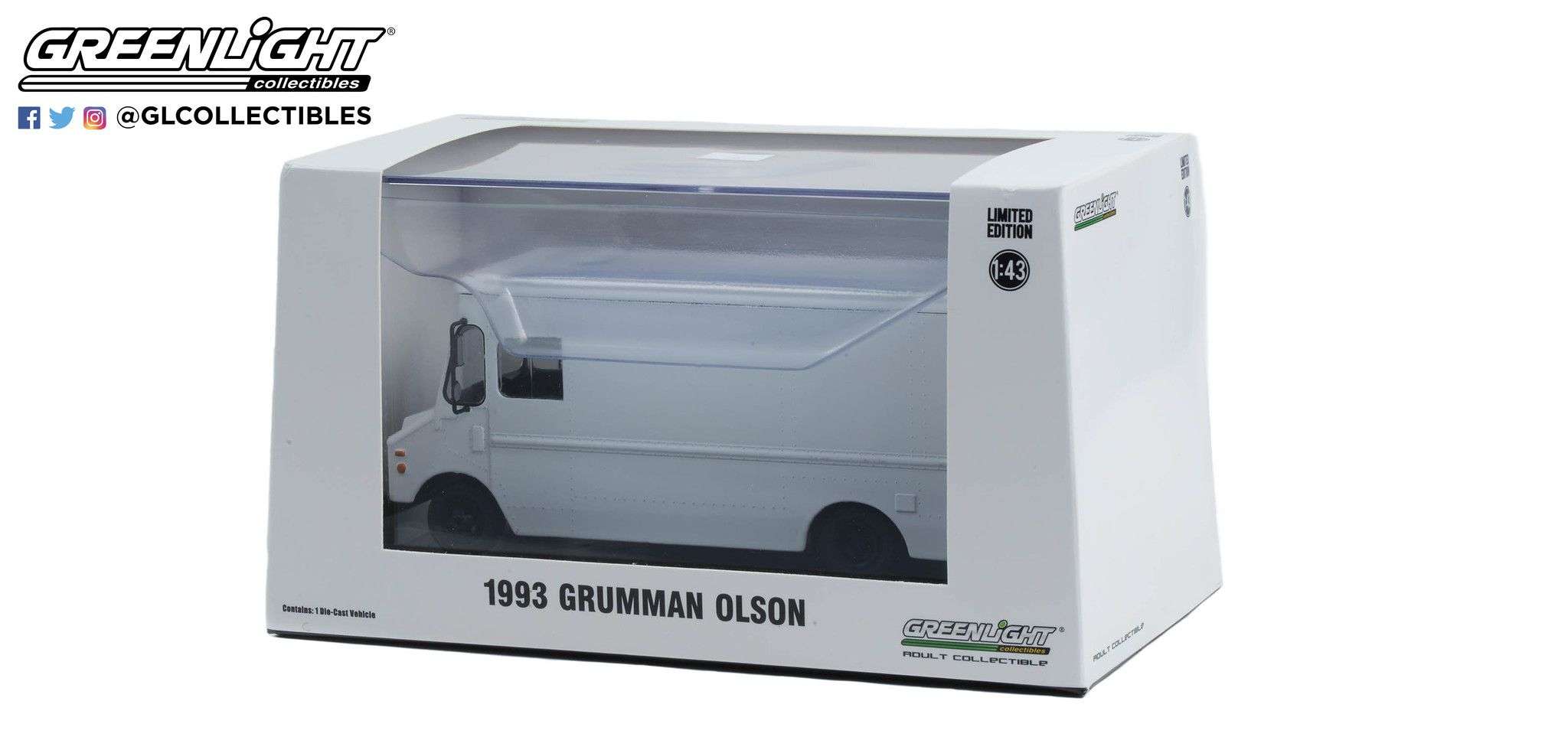 43Greenlight 86356 1993 Grumman Olson White 1 43Greenlight 86356 1993 Grumman Olson White 1