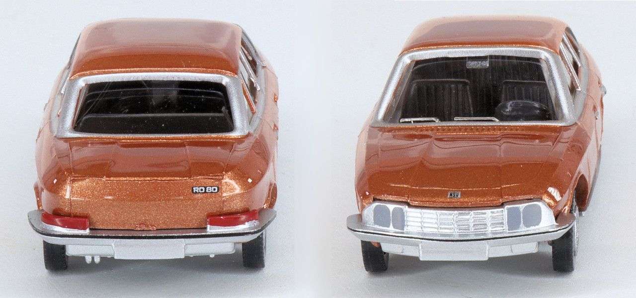 187 Wiking NSU Ro80 Koper voor en achteraanzicht 187 Wiking NSU Ro80 Koper voor en achteraanzicht